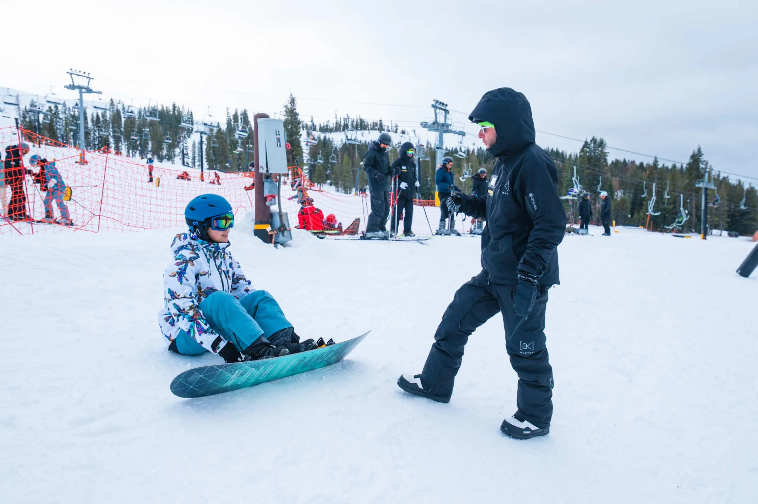 Snowboard Instructor at Boreal/Woodward Tahoe teaching a lesson