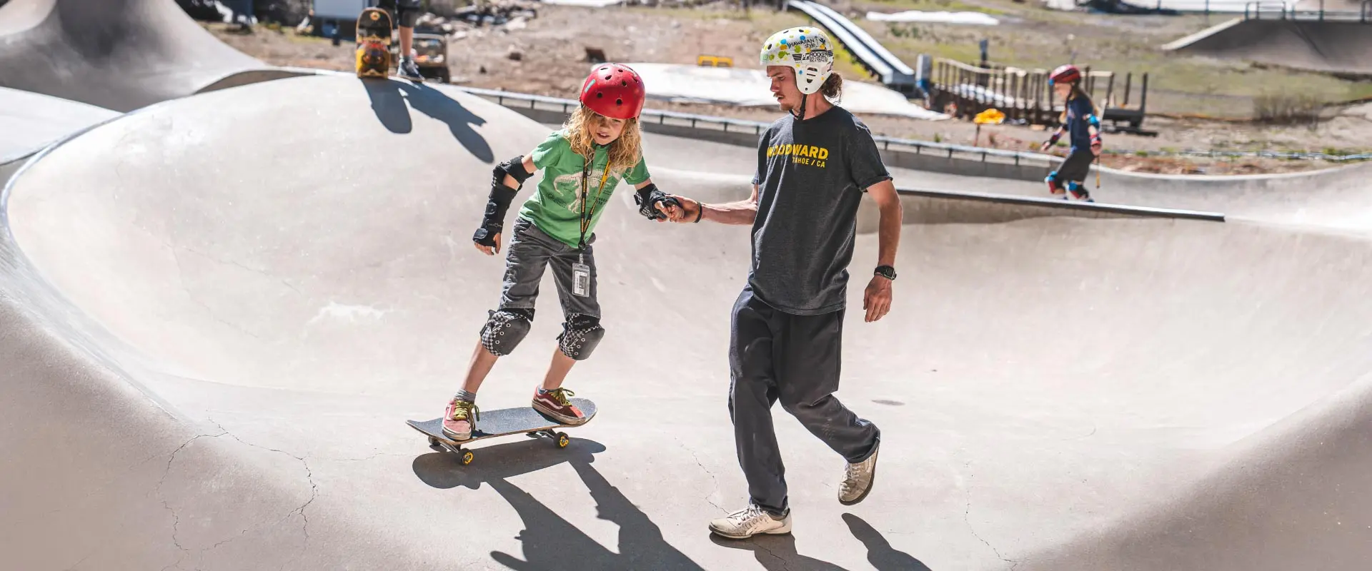 Private Lesson in the Woodward outdoor skatepark